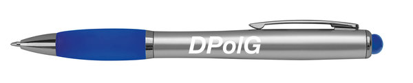 DPolG-Kugelschreiber mit farbigem LED Logo