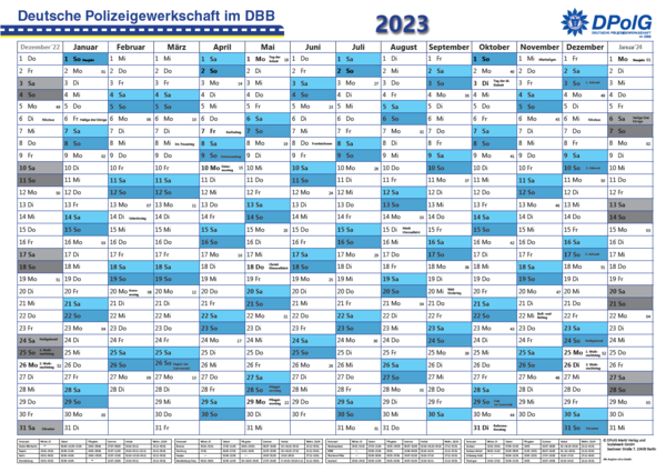 DPolG-Jahresplaner "Markt" 2023 (100 x 70 cm)