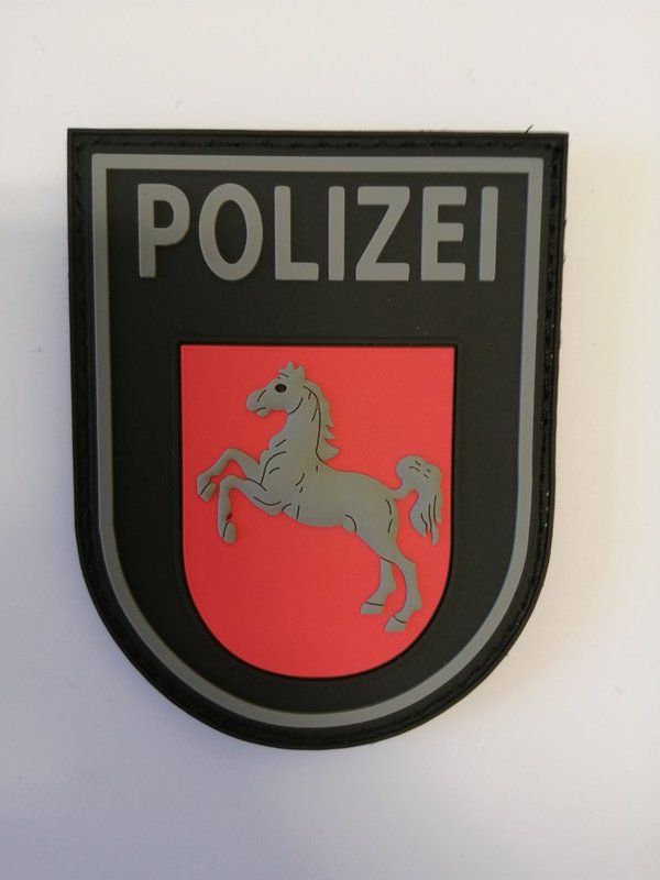 Patch Rubber Wappen "Niedersachsen" grau