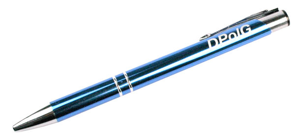 Kugelschreiber Aluminium glänzend blau