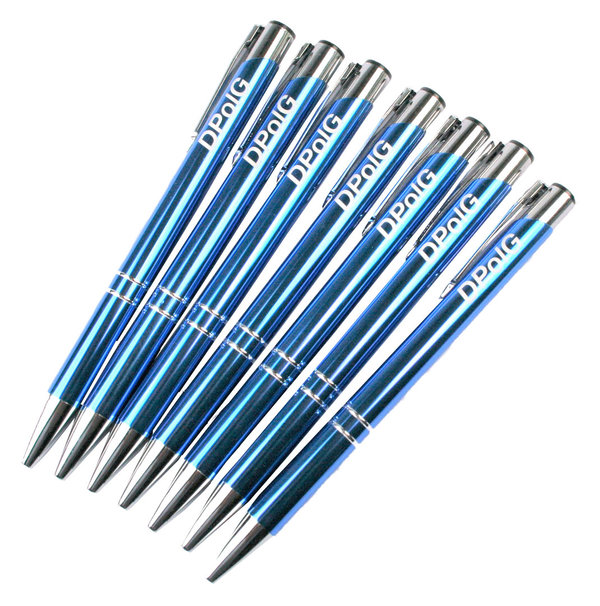 Kugelschreiber Aluminium glänzend hellblau