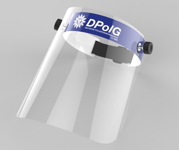 Gesichtsschutz klappbar mit DPolG-Logo