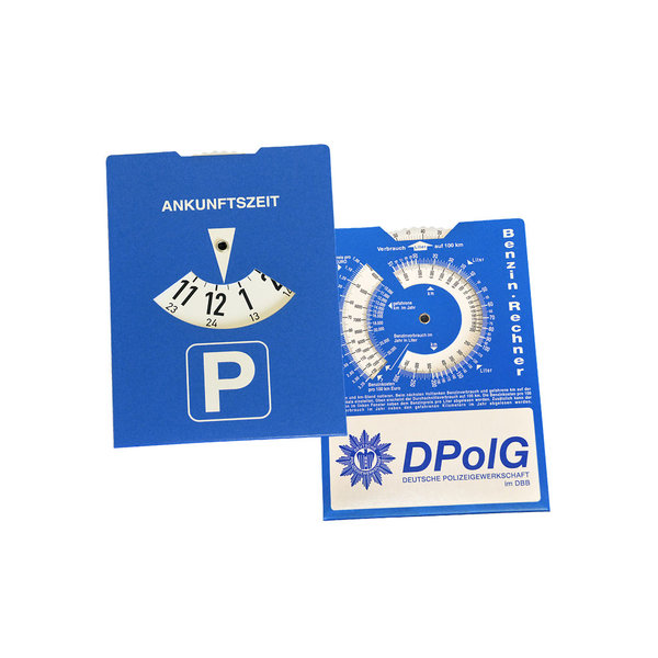 DPolG Karton-Parkscheibe     mit DPolG Logo a.d. Rückseite